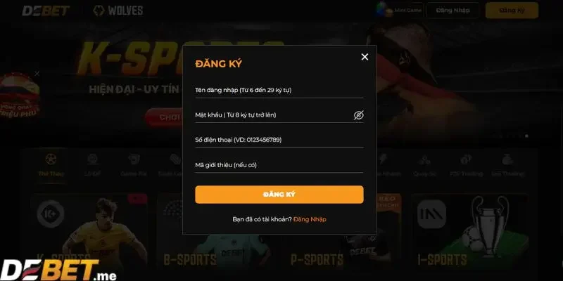 Quy trình đăng ký Debet