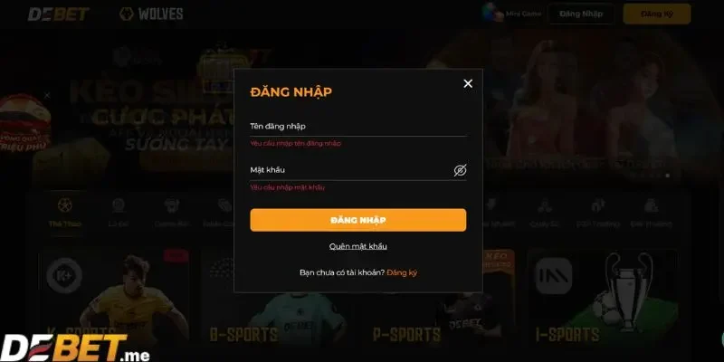 Hướng dẫn đăng nhập Debet